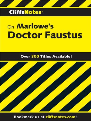 cover image of CliffsNotes on Marlowe's Doctor Faustus
